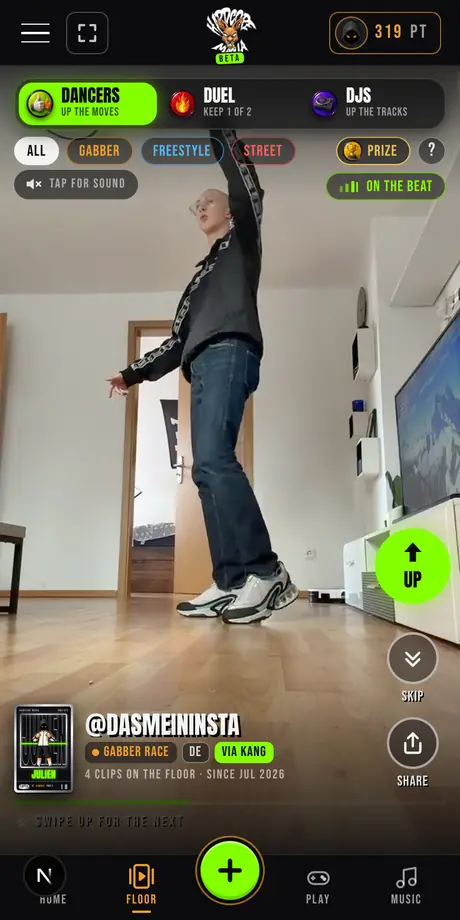 The Floor, inside the app